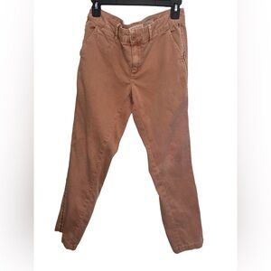 Anthropologie Pilcro Chino Relaxed Petite Pants 27P Pink Side Stripe